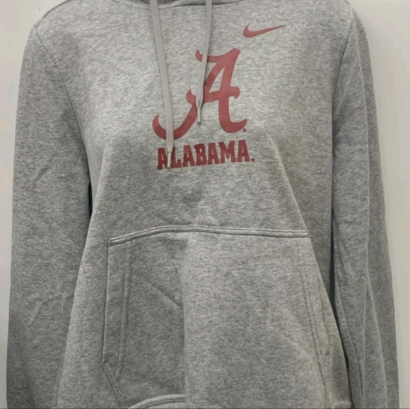 Nike Heathered Gray Alabama Crimson  Hoodie Sweatshirt Size L NWT MSRP $55 - Picture 2 of 6